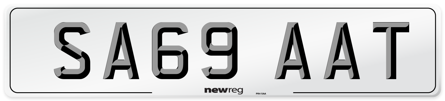 SA69 AAT Number Plate from New Reg